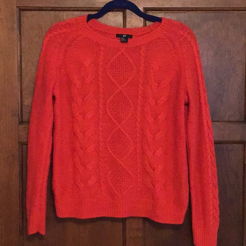H&M red/orange knit sweater